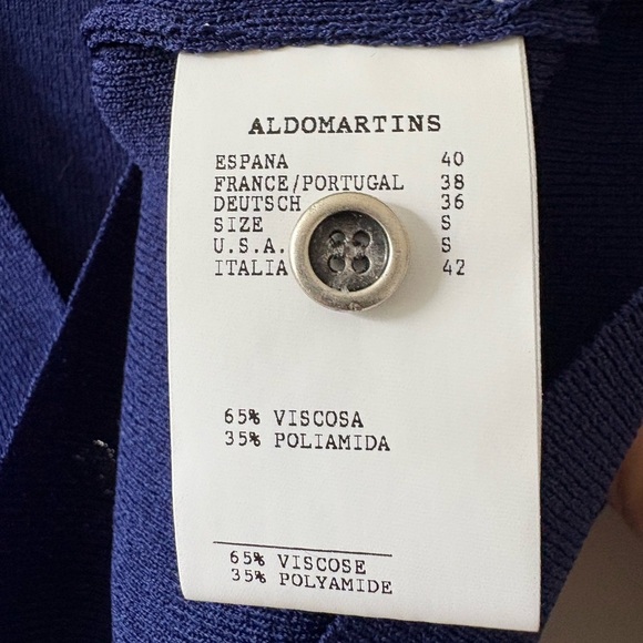 Aldo Martins Royal Blue Cropped Cardigan - Picture 7 of 9